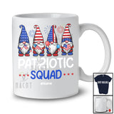 Personalized Patriotic Squad; Lovely 4th Of July Four Gnomes; Custom Name Patriotic T-Shirt