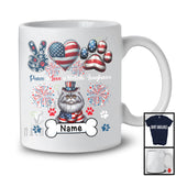 Personalized Peace Love British Longhairs, Awesome 4th Of July Custom Name Kitten, Patriotic T-Shirt