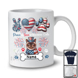 Personalized Peace Love Burmese Cats, Awesome 4th Of July Custom Name Kitten, Patriotic T-Shirt