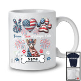 Personalized Peace Love Sphynx Cats, Awesome 4th Of July Custom Name Kitten, Patriotic T-Shirt