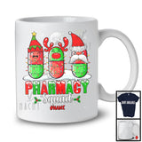 Personalized Pharmacy Squad; Lovely Christmas Three Pills; Custom Name Pharmacist Nurse T-Shirt
