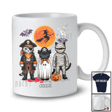 Personalized Pirate Mummy Boo Ghost Cat; Scary Halloween Custom Name Farm Animal Farmer T-Shirt