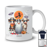 Personalized Pirate Mummy Boo Ghost Cow,; Scary Halloween Custom Name Farm Animal Farmer T-Shirt