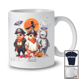 Personalized Pirate Mummy Boo Ghost Pig; Scary Halloween Custom Name Farm Animal Farmer T-Shirt