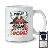 Personalized Pirate Pops; Humorous Father's Day Custom Name Pirate Skull Family Group T-Shirt