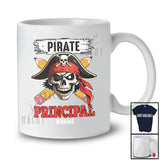 Personalized Pirate Principal; Humorous Father's Day Custom Name Pirate Skull Family Group T-Shirt