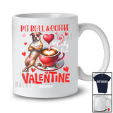 Personalized Pit Bull And Coffee Only For Valentine; Lovely Custom Name Single; Animal T-Shirt