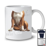 Personalized Pit Bull Simple Halloween Cosplay; Humorous Animal Custom Name Family T-Shirt