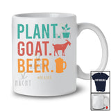 Personalized Plant Goat Beer; Proud Mother's Day Father's Day Gardener Farmer; Vintage T-Shirt