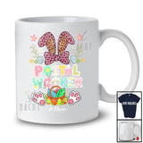 Personalized Postal Worker; Proud Easter Flowers Leopard Bunny; Custom Name Postal Worker Family T-Shirt