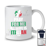 Personalized Pray For Me My Wife Is Italian; Proud St. Patrick's Day Custom Name Italian Cross T-Shirt
