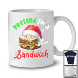 Personalized Pretend I'm A Sandwich Crew; Lovely Christmas Custom Name Santa Snowing T-Shirt
