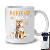 Personalized Pretend I'm A Shiba Inu; Humorous Halloween Custom Name Dog Owner T-Shirt