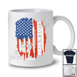 Personalized Promoted To Papa 2025; Proud Father's Day US Flag; Pregnancy Custom Name Family T-Shirt