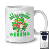 Personalized Prone To Shenanigans Drum; Lovely St. Patrick's Day Custom Name Drum Player T-Shirt