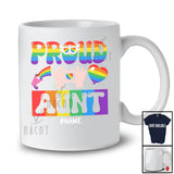 Personalized Proud Aunt; Amusing LGBTQ Pride Mother's Day Custom Name Gay Rainbow T-Shirt