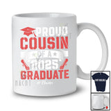 Personalized Proud Cousin Of A 2025 Graduate; Lovely Graduation Custom Name Class 2025 T-Shirt
