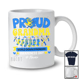 Personalized Proud Grandma; Lovely Mother's Day Custom Name World Down Syndrome Ribbon T-Shirt