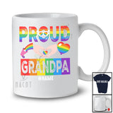 Personalized Proud Grandpa; Amusing LGBTQ Pride Father's Day Custom Name Gay Rainbow T-Shirt