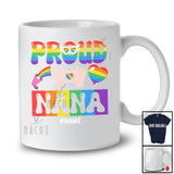 Personalized Proud Nana; Amusing LGBTQ Pride Mother's Day Custom Name Gay Rainbow T-Shirt