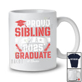Personalized Proud Sibling Of A 2025 Graduate; Lovely Graduation Custom Name Class 2025 T-Shirt