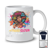 Personalized Proud Sister; Lovely Mother's Day Custom Name Afro Women; African Graffiti T-Shirt