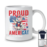 Personalized Proud To Be An Americat; Joyful 4th Of July Cat American Flag; Patriotic T-Shirt