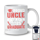 Personalized Proud Uncle Of A 2025 Graduate; Lovely Graduation Custom Name Class 2025 T-Shirt