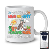 Personalized Puppy's Custom Name Make Me Happy, Lovely Summer Vacation Chinese Crested Dog T-Shirt