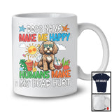 Personalized Puppy's Custom Name Make Me Happy, Lovely Summer Vacation Cockapoo Owner T-Shirt
