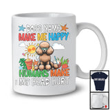 Personalized Puppy's Custom Name Make Me Happy, Lovely Summer Vacation Poodle Owner T-Shirt