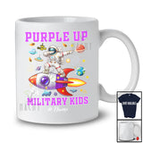Personalized Purple Up Military Kids; Lovely Military Child Month Custom Name Astronaut T-Shirt