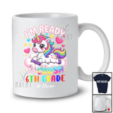 Personalized Ready To Crush 6th Grade; Lovely First Day Of School Unicorn Custom Name Students T-Shirt
