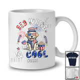 Personalized Red White And Cool; Lovely 4th of July Custom Name Labrador Retriever Patriotic T-Shirt