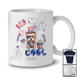 Personalized Red White And Cool; Lovely 4th of July Custom Name Norwich Terrier Patriotic T-Shirt