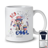 Personalized Red White And Cool; Lovely 4th of July Custom Name Poodle Patriotic T-Shirt