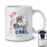 Personalized Red White And Cool; Lovely 4th of July Custom Name Shelties Patriotic T-Shirt