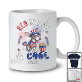 Personalized Red White And Cool; Lovely 4th of July Custom Name Whippet Patriotic T-Shirt