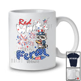 Personalized Red White And Feral; Joyful 4th Of July Custom Name Raccoon US Flag; Patriotic T-Shirt