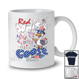 Personalized Red White And Goose; Joyful 4th Of July Custom Name Goose US Flag; Patriotic T-Shirt