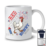 Personalized Red White And Rowdy; Amusing 4th Of July Chicken Custom Name Farmer Patriotic T-Shirt
