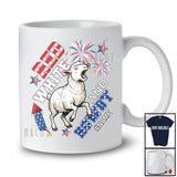 Personalized Red White And Rowdy; Amusing 4th Of July Sheep Custom Name Farmer Patriotic T-Shirt