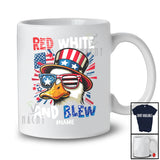 Personalized Red White Blew; Amazing 4th Of July US Flag Duck; Custom Name Patriotic Farmer T-Shirt