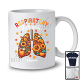 Personalized Respiratory Therapist; Happy Thanksgiving Lung Fall Leaf; Custom Name Pulmonologist T-Shirt