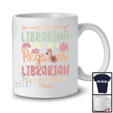 Personalized Retired Librarian Definition Way Happier, Lovely Retirement Flamingo Flowers T-Shirt