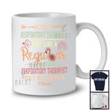 Personalized Retired Respiratory Therapist Definition Happier, Lovely Retirement Flamingo Flowers T-Shirt