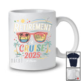 Personalized Retirement Cruise 2025; Joyful Summer Vacation Sunglasses; Custom Name Family T-Shirt