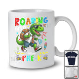 Personalized Roaring Into Pre-K, Amazing First Day Of School T-Rex Dinosaur, Custom Name T-Shirt