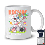Personalized Rockin' Easter; Joyful Easter Music Bunny Playing Guitar; Custom Name Guitarist T-Shirt