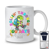 Personalized Rollin' Through 100 Days Of School; Adorable Custom Name T-Rex; Students Teacher T-Shirt
